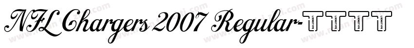 NFL Chargers 2007 Regular字体转换